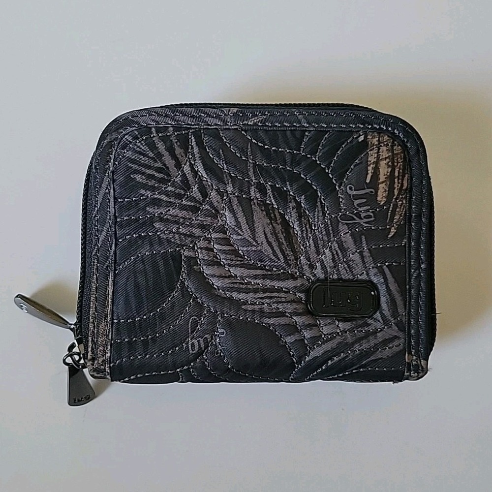 Lug Splits 2 Tropical Fog RFID Wallet Zip Around Hawaiian Minimalist Travel